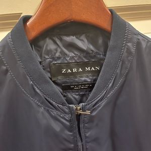 S Zara Man navy bomber jacket